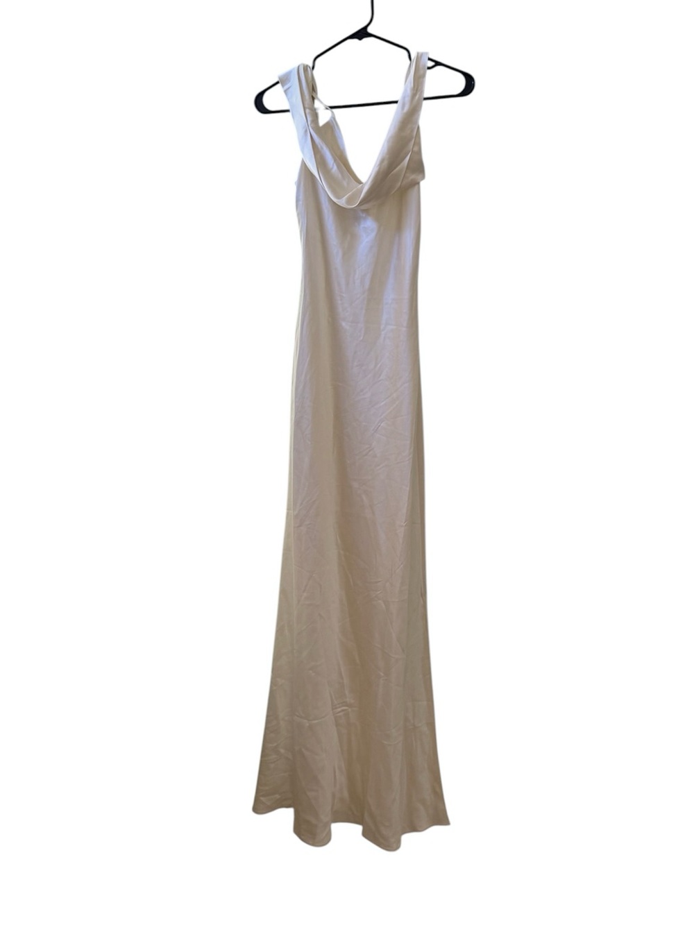 ๐ REFORMATION Ronda Maxi Silk Dress in Ivory Sz 0 - Picture 3 of 7